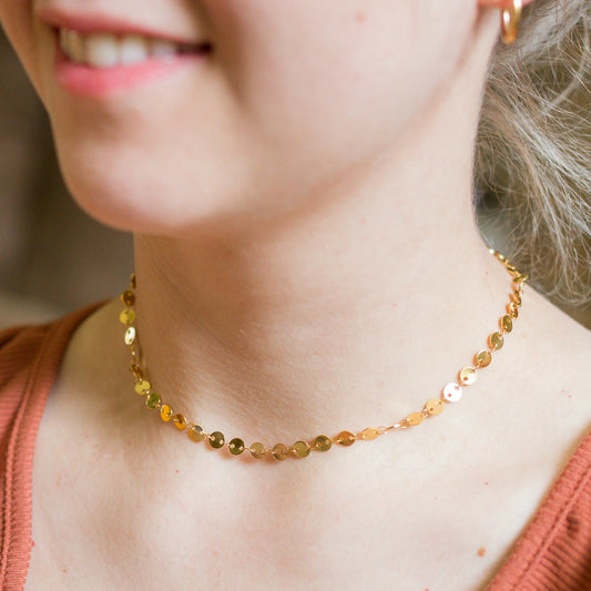 Disc Stack Necklace